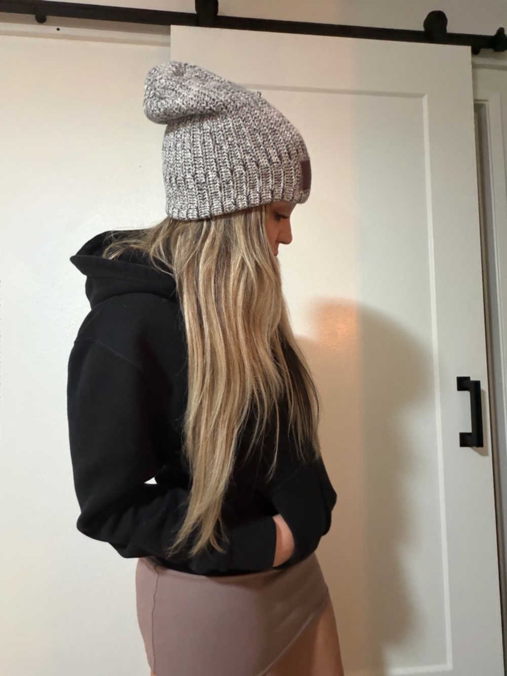 Love Your Melon Marled Gray Knit Beanie
